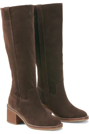 La Redoute Stivali Con Tacco Largo, In Pelle Scamosciata Donna Taglie 36