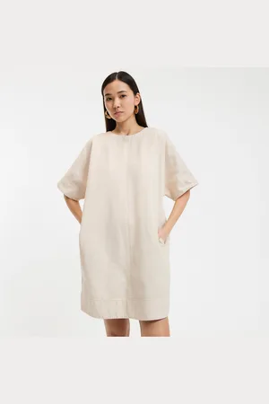 La Redoute Abito Svasato, In Denim, Maniche Corte Donna Taglie XS