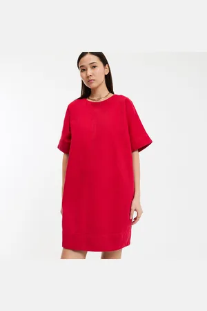 La Redoute Abito Svasato, In Denim, Maniche Corte Donna Taglie XS