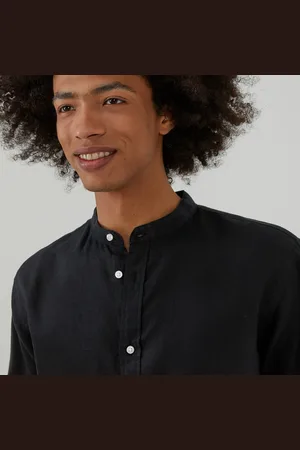La Redoute Camicia Dritta Con Colletto Mao In Lino, Signature Aurele