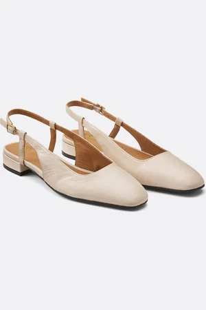 La Redoute Ballerine Con Tacco Basso In Pelle Bicolore Donna Taglie 36