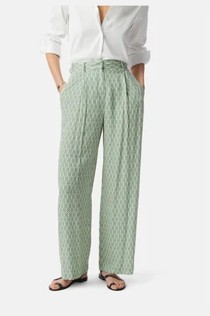 IKKS Pantaloni Fluidi A Gamba Larga Con Stampa Grafica Donna Taglie 40 (IT) - 36 (FR)