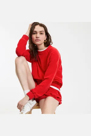 La Redoute Felpa Con Retro In Spugna Ricamato Donna Taglie S