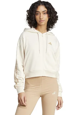 adidas Felpa Con Cappuccio 3-stripes Stampa Animalier Donna Taglie XS