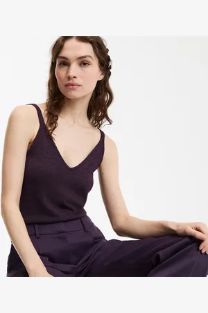 La Redoute Top A Bretelle, Fine Maglia Iridescente Donna Taglie S