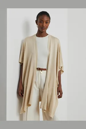 Ralph Lauren Sciarpa Poncho Con Motivo Jacquard Tono Su Tono