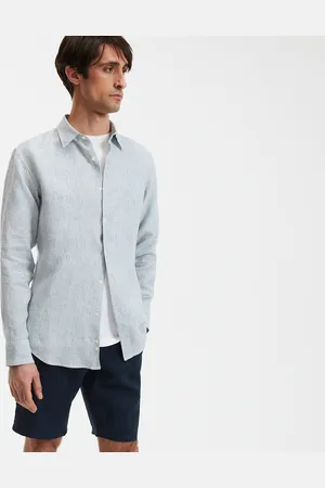 La Redoute Camicia A Maniche Lunghe In Lino A Righe Uomo Taglie S