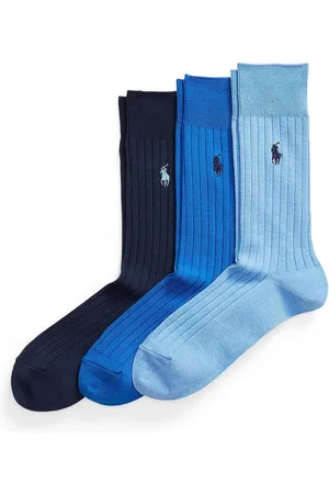 Ralph Lauren Confezione Da 3 Paia Di Calze In Cotone Egiziano Uomo Taglie 39/42