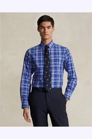 Ralph Lauren Camicia Slim A Quadri Popeline Uomo Taglie S