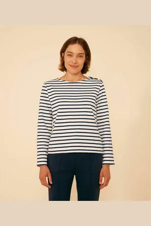 Petit Bateau T-shirt Alla Marinara Con Bottoni Donna Taglie L