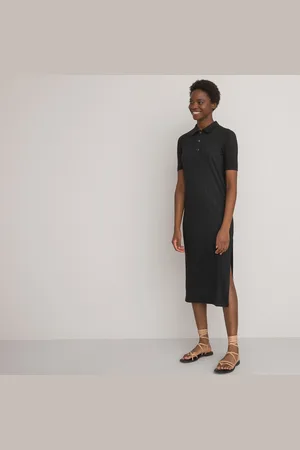 La Redoute Abito Lungo Con Collo Dolcevita, Maglia A Costine Donna Taglie S