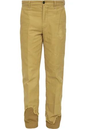 INCOTEX RED X FACETASM Pantaloni in cotone cammello