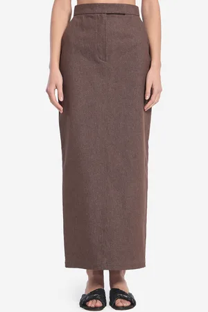 Max Mara Gonna in cotone effetto denim