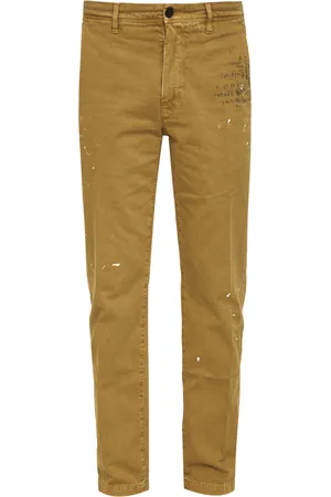 INCOTEX RED X FACETASM Pantaloni in cotone cammello