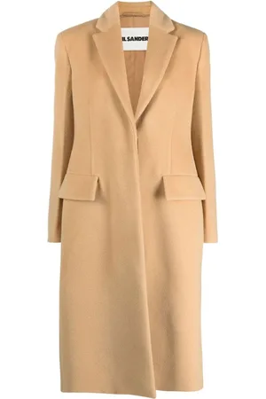 Jil Sander Cappotto monopetto in lana