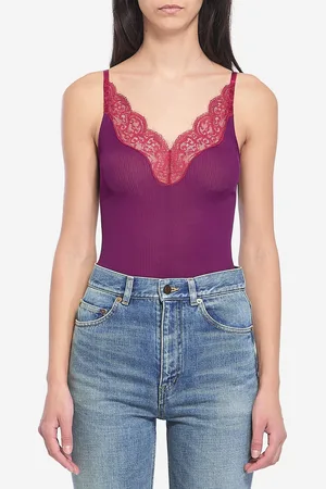 Saint Laurent Canottiera con pizzo