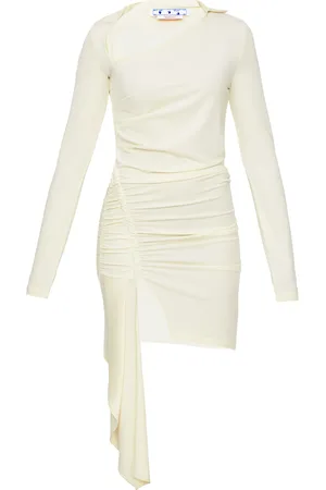 OFF-WHITE Abito drappeggiato in crepe di viscosa