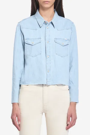 Mother Camicia crop The Super Exs Step Fray