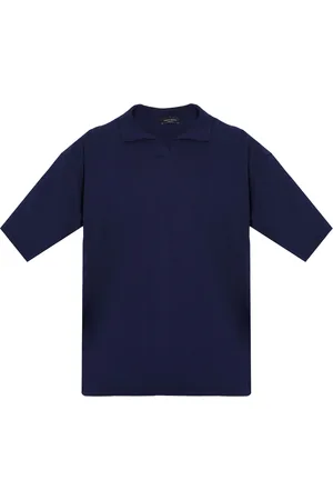 Roberto Collina Polo in cotone blu