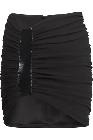 Balmain Minigonna nera asimmetrica