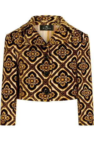 Etro Giacca cropped in velluto