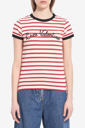 VALENTINO GARAVANI Tshirt in Striped Cotton Jersey