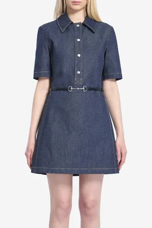 Gucci Mini abito in denim con Morsetto