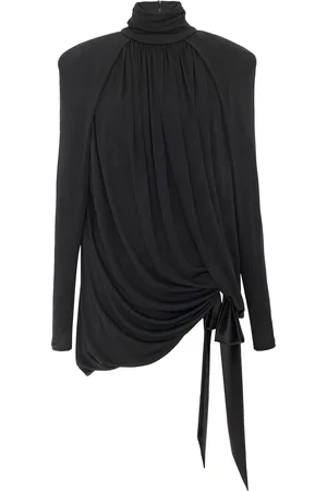 Saint Laurent Abito in jersey drappeggiato