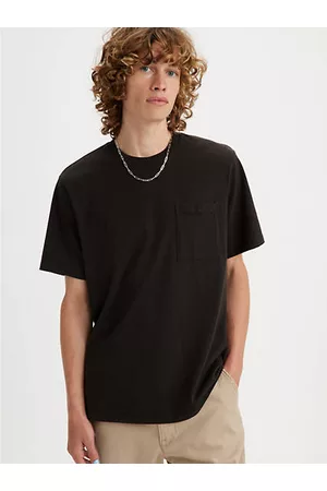 Levi's Uomo T-shirt - T shirt vestibilità comoda con tasca Nero / Meteorite