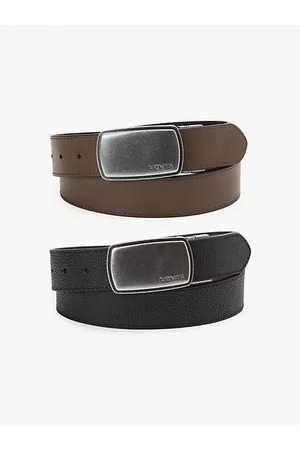 Levi's Uomo Cinture - Cintura reversibile con placca Multicolore / Regular Black