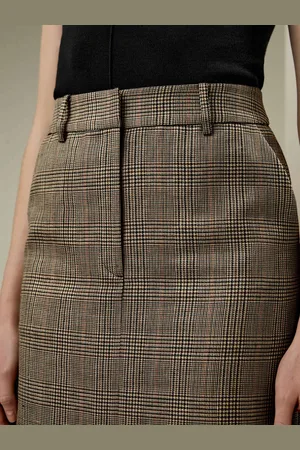 Lilysilk Gonne Di Seta Spacco Frontalemiscela Di Seta E Lana Miscela Di Seta E Lana Silhouette Lusinghiera Abbigliamento Da Completo Lino 40