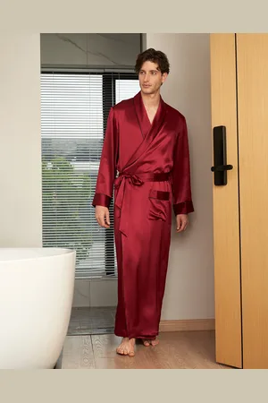 Lilysilk Kimono In Seta Uomini Seta Oeko-Tex Standard 100 Comodo Maniche Lunghe Certificazione Internazionale M