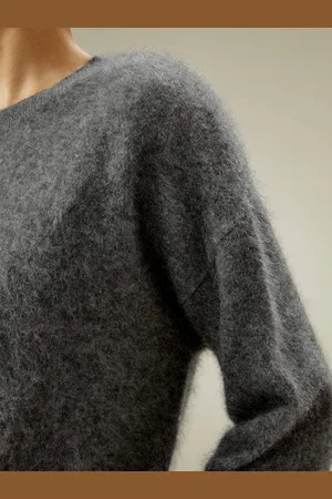 Lilysilk Maglioni Di Cashmere Vestibilità Rilassatapuro Cashmere Puro Cashmere Morbida E Soffice Traspirante Superleggero Grigio Scuro S