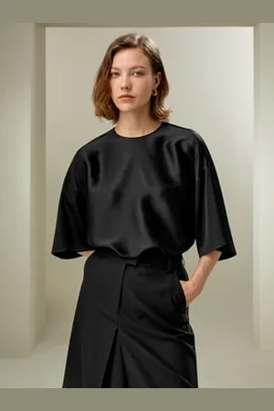 Lilysilk Camicie Da Sera Donna Design A Girocolloseta Di Gelso Seta Di Gelso Resiste Durante Tutte Le Stagioni M