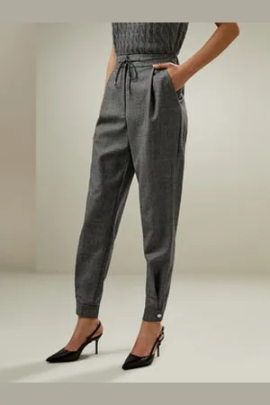 Lilysilk Pantaloni Leggero E Traspirante100% Lana Australiana 100% Lana Australiana Disponibile In Taglia Piccola Glen Plaid Piccola 52