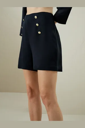 Lilysilk Pantaloni In Seta Donna Stile Navy Crêpe De Chine Di Seta Drappeggia Bene Navy 48