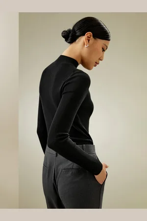 Lilysilk Maglioni In Cashmere Maglia Con Scollo Alla Francesetop Essenzialemisto Cashmere Misto Cashmere Di Facile Manutenzione Ipoallergenico M