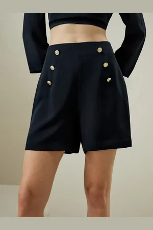 Lilysilk Pantaloni Seta Eleganti Chiusura Con Zip Laterale Nascosta Crêpe De Chine Di Seta Leggero E Traspirante Navy 44