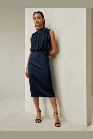 Lilysilk Vestito Di Seta -Marino Vita Comoda, Forma Aderente 100% Seta Naturale Un Tocco Di Eleganza Nella Vostra Vita 48