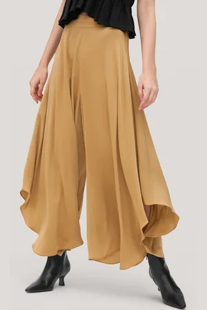 Lilysilk Pantaloni Di Seta Eleganti Taffy Gamba Larga, Vita Alta 100% Seta Di Gelso Si Adatta Perfettamente Alla Vita Quotidiana 38