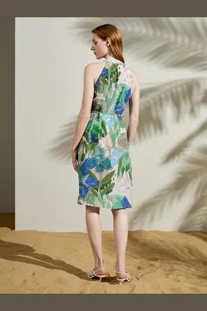 Lilysilk Abito Seta Motivo Floreale Stile Foresta Pluviale E Spiaggia Combinati 100% Seta Naturale Incredibilmente Morbido E Confortevole Al Tatto 46