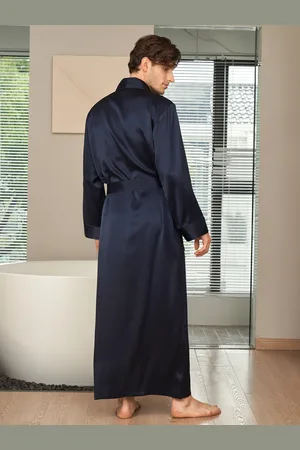 Lilysilk Vestaglia Di Seta Donna Uomini Scuro Seta Charmeuse Allegri E Traspiranti Comodo Comodo Xl