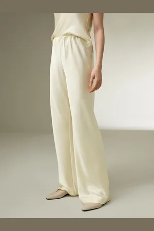 Lilysilk Pantaloni Seta Eleganti Donna Elastico In Vitaseta Di Gelso Seta Di Gelso Disponibile In Taglia Piccola Giglio Piccola 44
