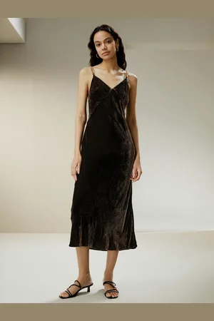 Lilysilk Vestito Prugna Maxi Abito Di Ispirazione Vintage Perfetta Fusione Di Viscosa E Seta Si Adatta Alle Curve Del Corpo 38