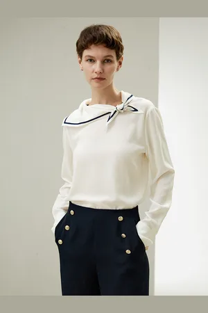 Lilysilk Seta Camicie Donne Eleganti Pullover Di Seta Crêpe De Chine Di Seta Confort Di Lusso M