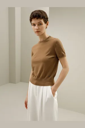 Lilysilk Maglioni Donna Cashmere Indosso Essenziale 100% Cashmere Naturalmente Antibatterico Ecologico E Non Tossico Marrone Scuro M