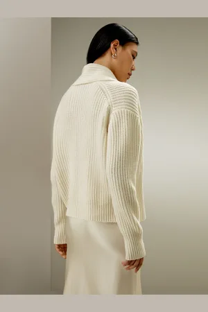 Lilysilk Maglioni Lana Donna Spalla Scesalussuosa Miscela Di Lana Lussuosa Miscela Di Lana Design Unico Stile Moderno E Femminilità Classica M
