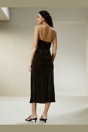 Lilysilk Abiti Prugna Spalline In Metallo, Ispirazione Vintage Viscosa E Seta Indispensabile Per Serate E Feste 44