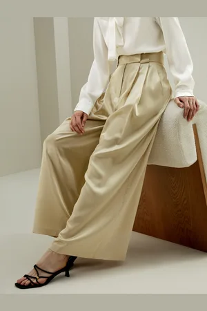 Lilysilk Pantaloni Di Seta Donna Gamba Ampia Pura Seta Di Gelso Drappeggia Bene Traspirante, Ipoallergenico 50