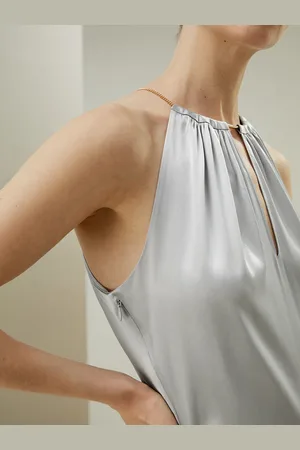 Lilysilk Tute Donna Eleganti Adatto Seta Charmeuse Drappeggia Bene E Resiste Durante Tutte Le Stagioni Grigio 48